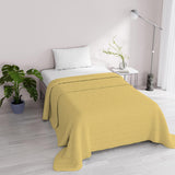 Sommartäcke Satin Stripes, polyester, kräm, 260X250 Cm Täcken och täcken Naty Shop Gul 170X250 Cm