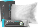 Dreamyblue Premium sovkudde - Strimlad Memory Foam-fyllning [Justerbart loft] Tvättbart bambu-vunnet viskosöverdrag - För sido-, rygg- och magglidning - Naty Shop Standardkuddar Standardtitel