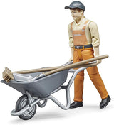Bruder 62130 - Bworld figuruppsättning kommunalarbetare - leksaksfigur i skala 1:16, byggfordon, byggnadsarbetare, gård, man Actionfigurer Naty Shop