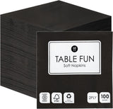 Table Kind 100 White Soft Napkins in Bulk, High Quality Napkins for Party, Catering and Daily Use, FSC, Sustainable and Recyclable, Made in EU | 2Ply | 33 cm
