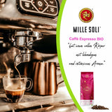 Ekologiska espressobönor 500g i en förseglad kaffelåda - toppkvalitet och återanvändbar - premiumkaffebönor rostade på Sicilien