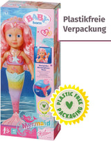 BABY Born Little Sister Mermaid 46 cm Vattentät sjöjungfrudocka med långt hår och rörlig glitterfena, inkl. tiara och kam, 833681 Zapf Creation Dolls Naty Shop