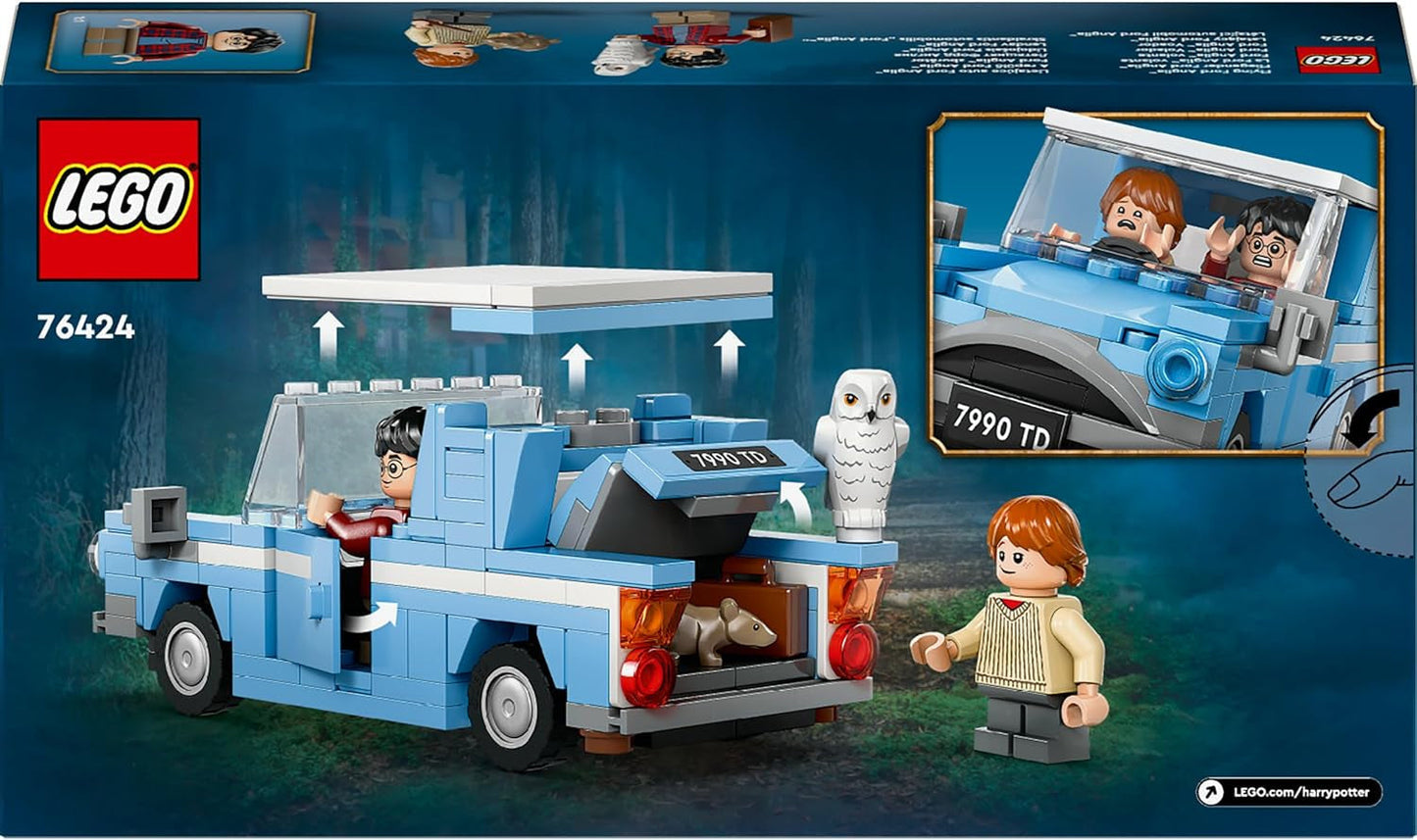 LEGO Harry Potter Flying Ford England Byggleksaksbil för barn Present för pojkar, flickor och alla fans från 7 år Set med 2 minifigurer inklusive Ron Weasley Rollspel 76424 Byggset Besuche den LEGO-Store