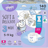 Bella Baby Happy Premiumblöjor, storlek 6, Junior Extra, 15+ kg, 96 st, DERMATEST och OEKO-TEX Seal, Babyblöjor för engångsbruk