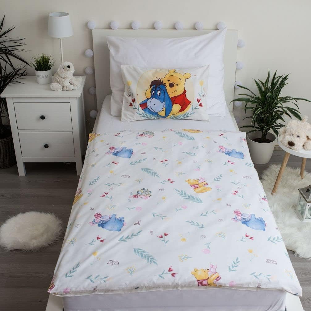 Sängkläder för barn, björnen Winnie och hans vänner, 100% bomull Sängkläder - barn Naty Shop