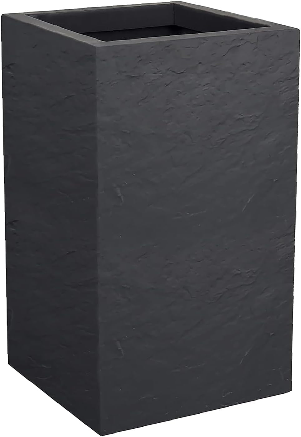 Volcania Up-kruka, fyrkantig, hög, 36 l, stenlook, enkelvägg, vattentank, 29,5 x 29,5 x 49,5 cm, antracitgrå