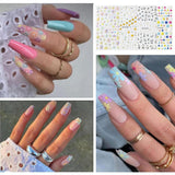 Nagelsticker Set Für Einzigartiges Nageldesign, 4 Blatt Frühlingsthemen Nail Art Zubehör, Perfekt Für 3D Gel Nägel Och UV Gel Strips