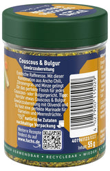 Fuchs Spices Gourmet Selection Mellanöstern/Afrika - Couscous och Bulgur Spice Mix Påfyllningsbar kryddmix för kryddning Bulgurrätter Vegansk 55g