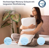 EGO HOME Kudde Memory Foam Mjuk Ergonomisk kudde för ryggsömn Side Sleeper Nackstödskudde med andningsbart och tvättbart överdrag, Oeko-Tex Certified, Nackkudde 75X35Cm Perne standard Naty Shop