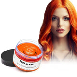 Tillfällig hårfärg, 4,23 uns färgvax för män, kvinnor, tvättbar naturlig färg pomada, omedelbar hårfärg för fest, cosplay, Halloween (röd) Naty Shop Hårfärg Orange 120G (1 förpackning)