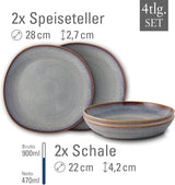 Lave beige bordsset från Villeroy & Boch, 4 delar, ca.