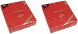 50 premiumservetter "ROYAL Collection" 1/4-faldig 40 cm X 40 cm Röd "Ornament" av hög kvalitet (paket med 2)