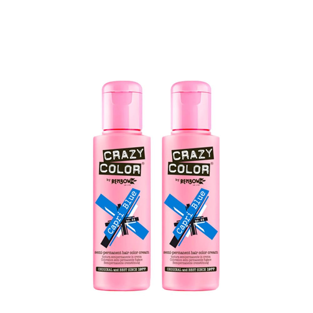 GO TOXIC UV semipermanent hårfärgskräm, 100 ml (1 förpackning) Naty Shop Blue hårfärgningsmedel 100 ml (1 förpackning)