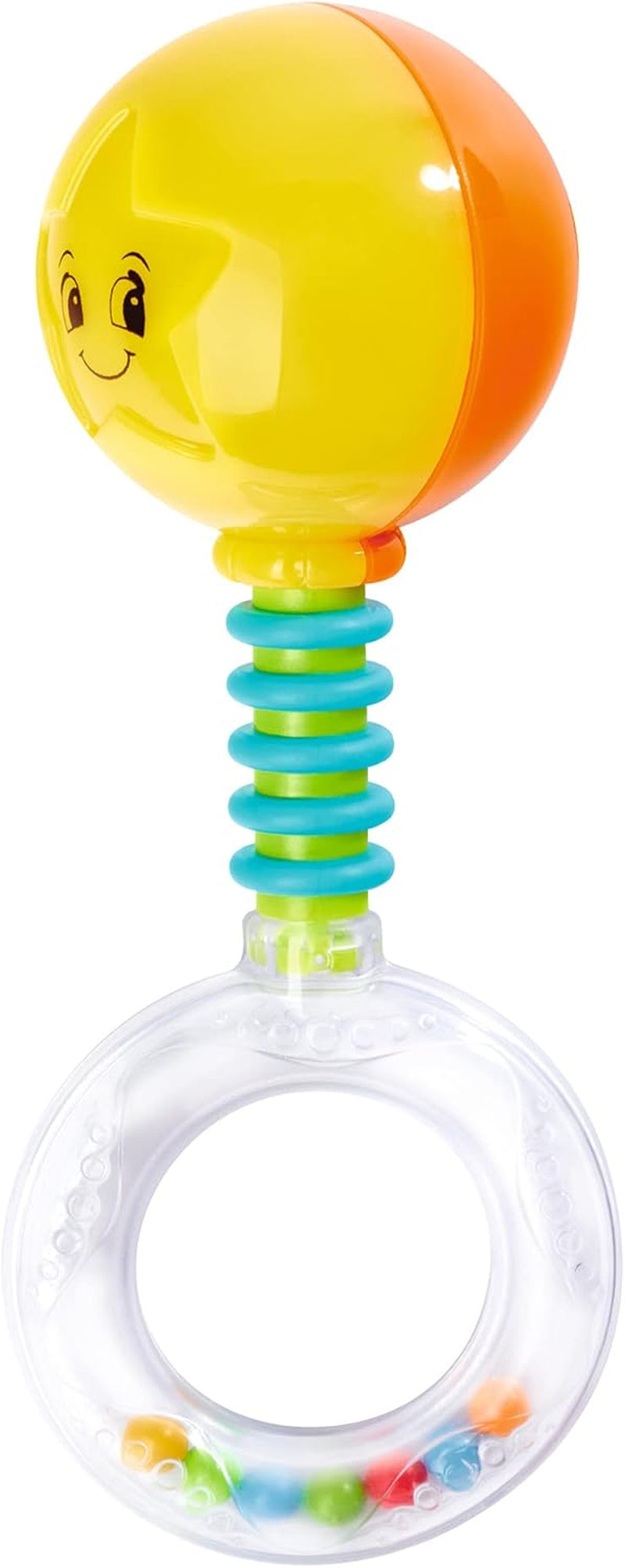 Simba 104010060 - Rattle ABC tänds, lyser vid skakning, 14cm, leksak för bebisar, skallra för bebisar, första utrustning, från 3 månader, gul Jucarii Bebe Naty Shop