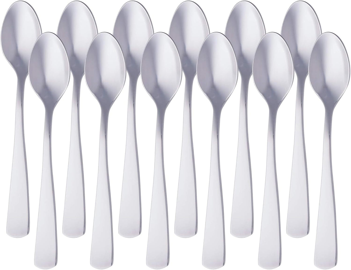 Kaffesked i rostfritt stål med rund kant Design 12-pack Silver Naty Shop Kök Enkel modell Rak