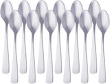 Kaffesked i rostfritt stål med rund kant Design 12-pack Silver Naty Shop Kök Enkel modell Rak
