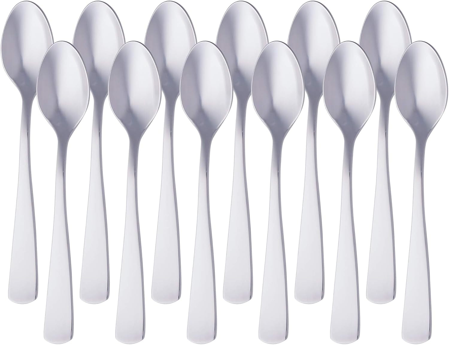 Kaffesked i rostfritt stål med rund kant Design 12-pack Silver Naty Shop Kök Enkel modell Rak