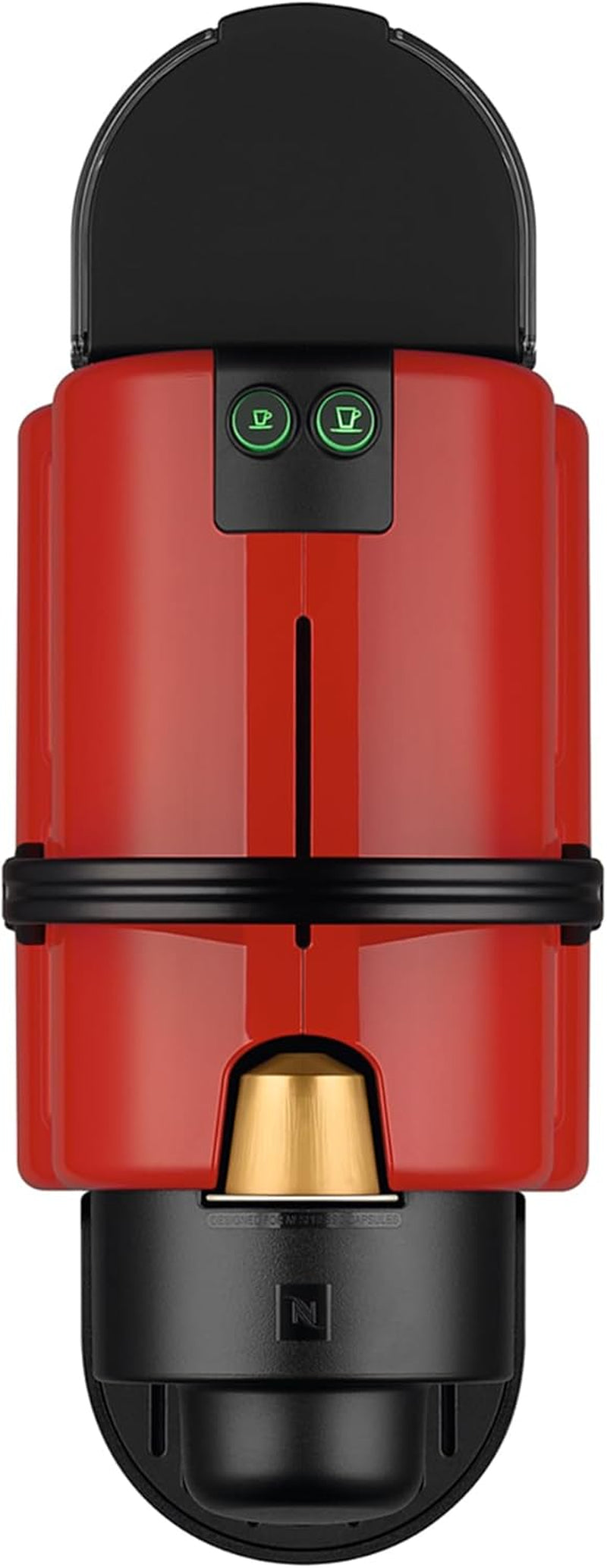 Krups Nespresso Inissia espressomaskin - Kompakt espressomaskin för kaffekapslar, 19 bars tryck, snabb uppvärmning på 25 sekunder, energisparfunktion, 0,7 l vattentank, röd, modell YY5506FD