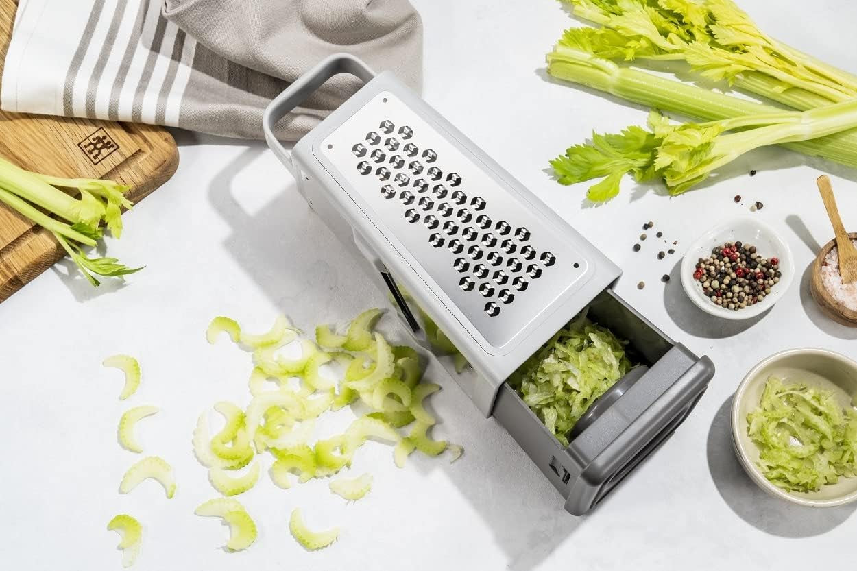 ZWILLING Z-Cut fyrkantigt rivjärn, multifunktionellt blad av rostfritt stål Peeler Naty Shop