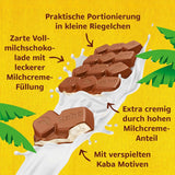 Kaba helmjölk och mjölkgrädde Chokladfylld chokladkaka 90g Smältchoklad med lättmjölksgrädde och Kaba originalsmak (förpackning med 2)