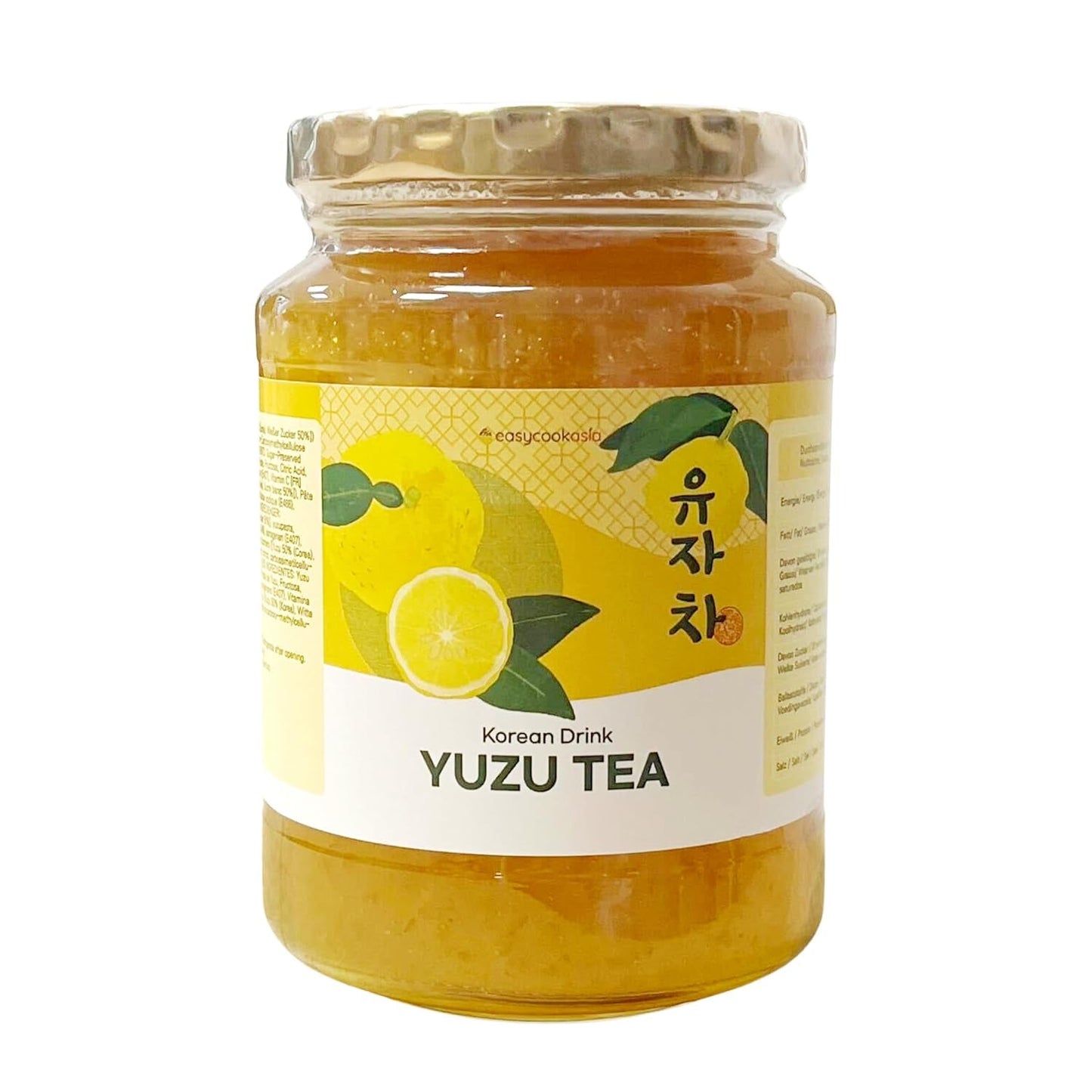 Easycookasia Korean Drink – Yuzu Tea | Fruktig, söt och citrus | Med vitamin C | För te, lemonad, cocktails och desserter | Upptäck asiatisk tekultur (500g)