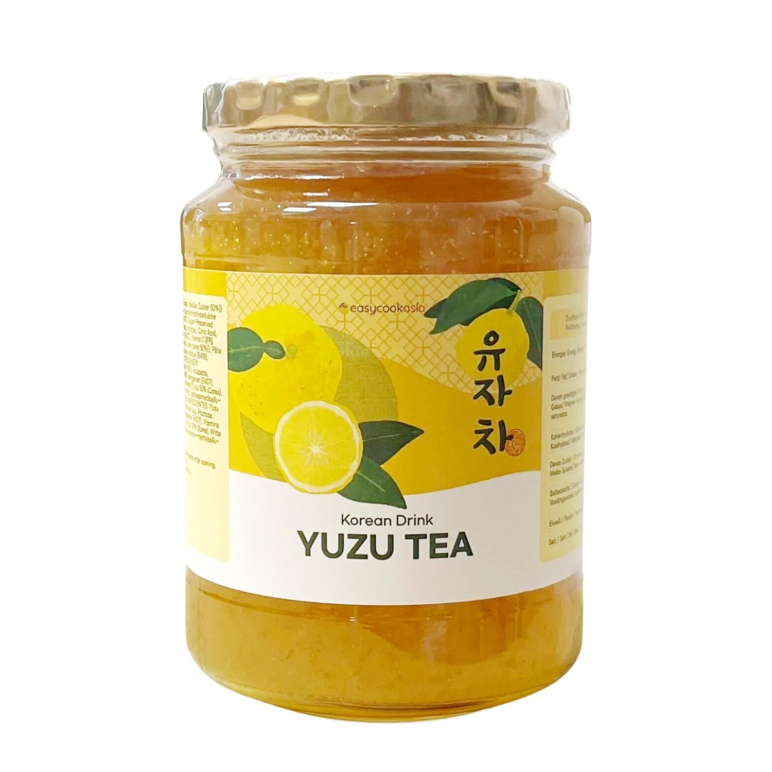 Easycookasia Korean Drink – Yuzu Tea | Fruktig, söt och citrus | Med vitamin C | För te, lemonad, cocktails och desserter | Upptäck asiatisk tekultur (500g)