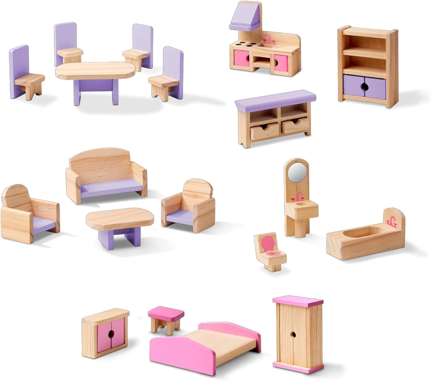 Melissa & Doug dockhus i trä