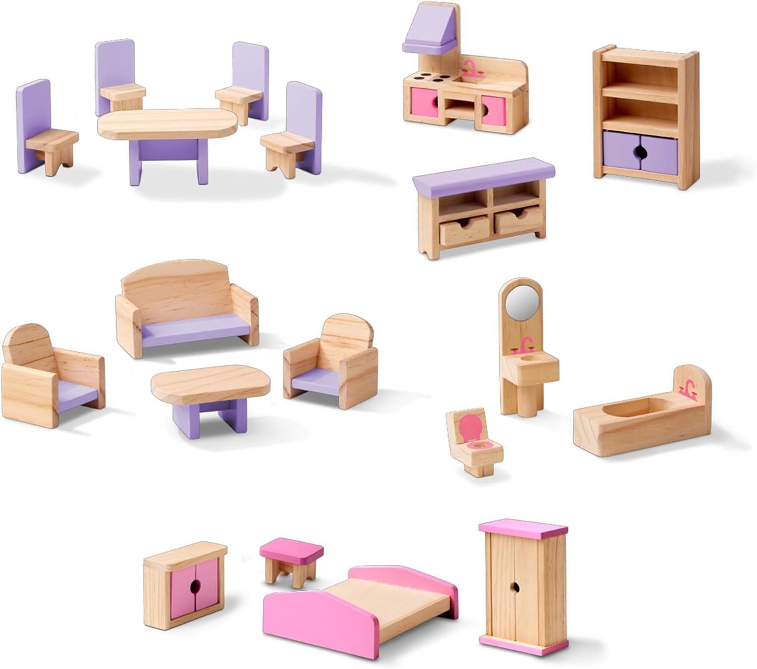 Melissa & Doug dockhus i trä