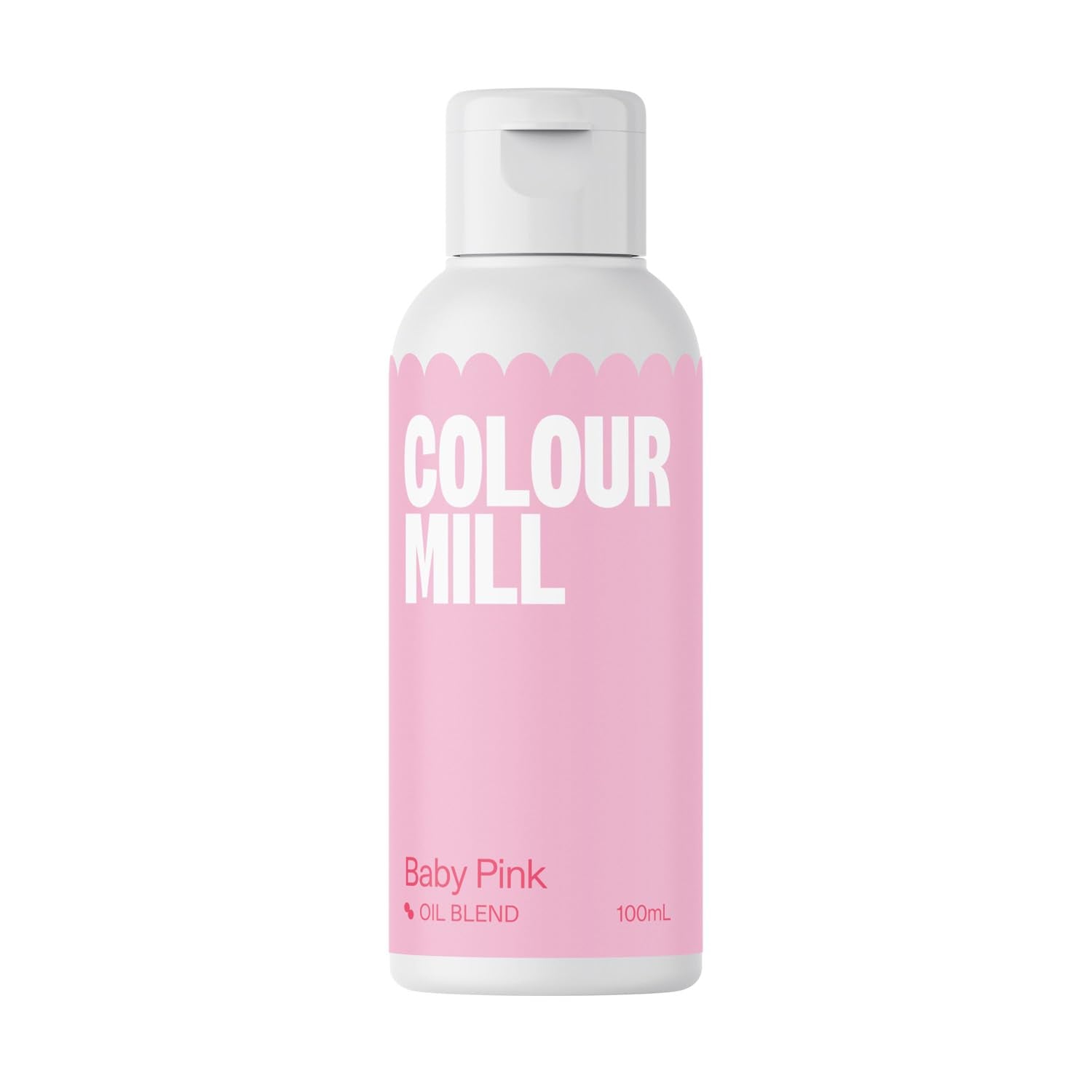 Color Mill Oil Based Food Colour, Blek Rosa Oil Blend - Livsmedelsfärg för choklad, fondant, muffins, kakor, bakning, macaroons - matfärg för tårtdekorering - 100ml