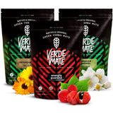 Herbal Yerba Mate Tea Set | Yerba Mate med örter | Green Mate Green Energy Guarana, Guayusa Jazmin, Sarsaparilla | Brazilian Green Yerba Mate | 3X500G