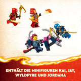 LEGO NINJAGO Kai's Ninja Climbing Mech Set, Ninja Toy med byggbar actionfigur och 4 minifigurer, Kids Adventure Set, födelsedagspresent för 9-åriga pojkar och flickor 71812 Byggset Beuche den LEGO-Store