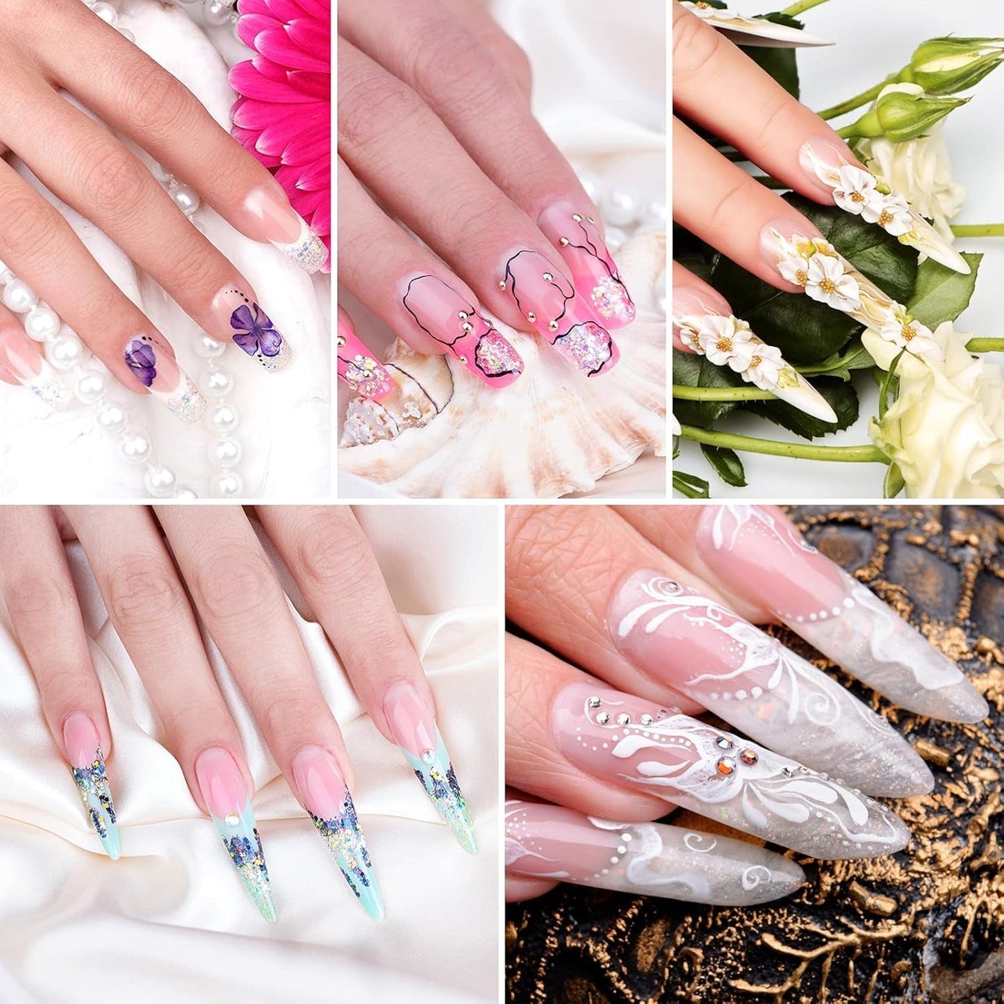Nageltoppslim, BOLASEN Extra starkt nagellim, 4 st sprucket nagellim, nagellim, extra starkt konstgjord nagellim, nagellim - 4 * 7ml