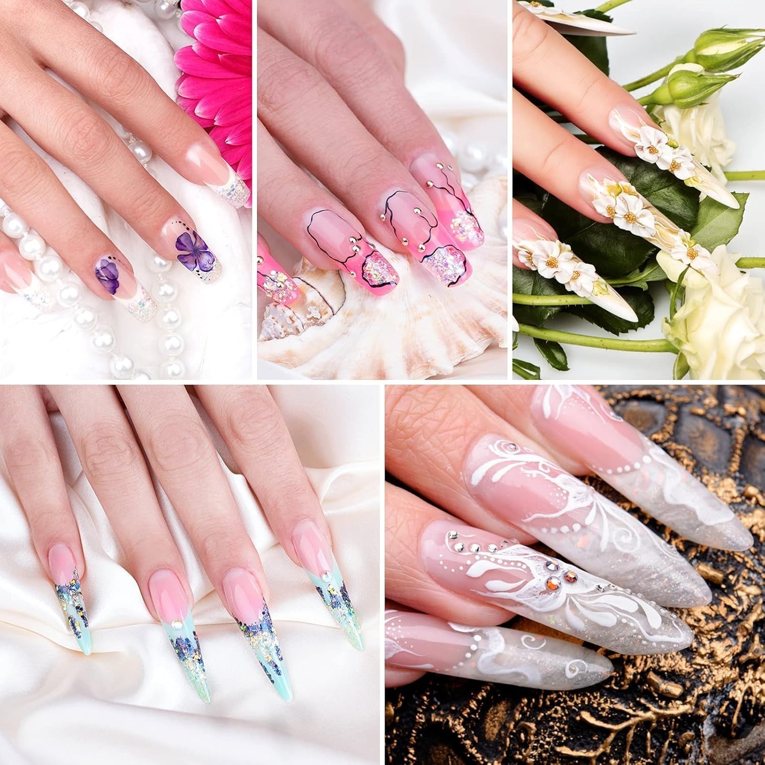 Nageltoppslim, BOLASEN Extra starkt nagellim, 4 st sprucket nagellim, nagellim, extra starkt konstgjord nagellim, nagellim - 4 * 7ml
