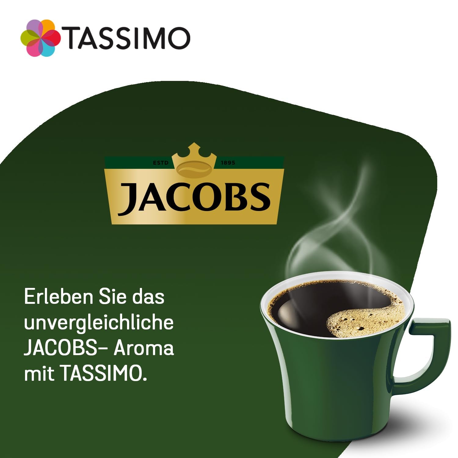 Tassimo Kapseln Jacobs Caffè Crema Classico, 5 x 16 dynor, 80 Kaffeekapseln
