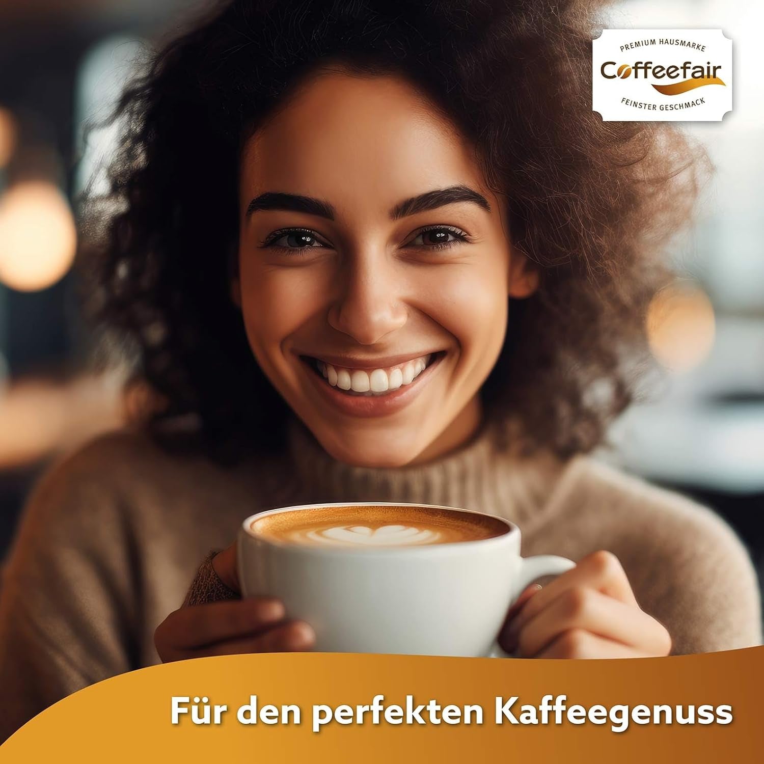Coffeefair Cafe Creme Kaffeebohnen i Barista Qualität - 1 kg för Kaffeevollautomaten, Mischbohne för Kaffee eller Espresso verwendbar, schonende Trommelröstung