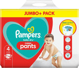 Pampers Baby-Dry blöjor, storlek 8, 43 blöjor, från 19 kg, Jumbo+ förpackning
