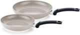 Fissler Ceratal Classic 2-delat set, aluminium, med keramisk beläggning (24+28 Cm), non-stick - induktion, grå grytor och stekpannor Naty Shop Set 24+28 Cm