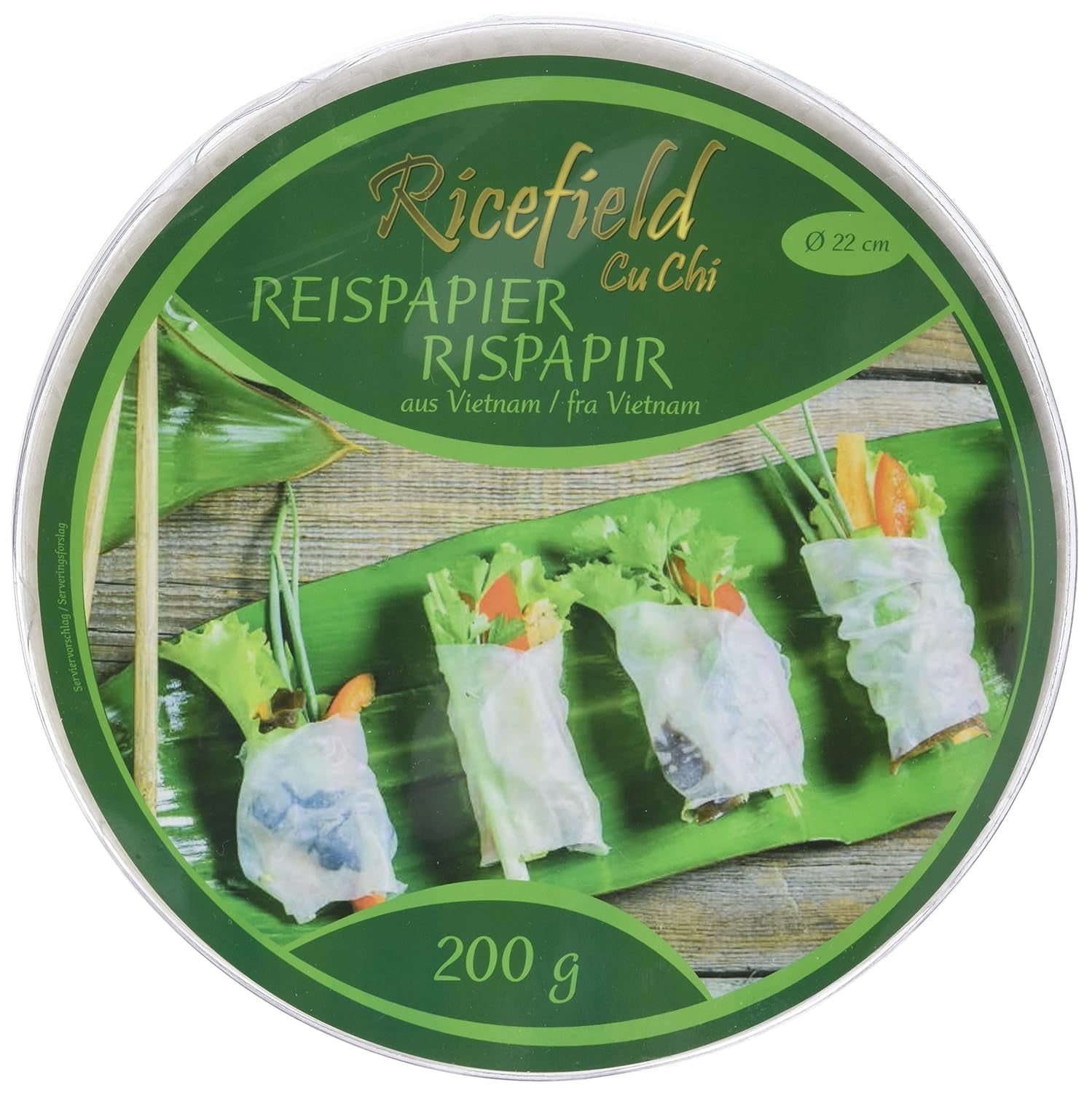 Risfältsrispapper, runt, 22 cm (1 x 0,2 kg)