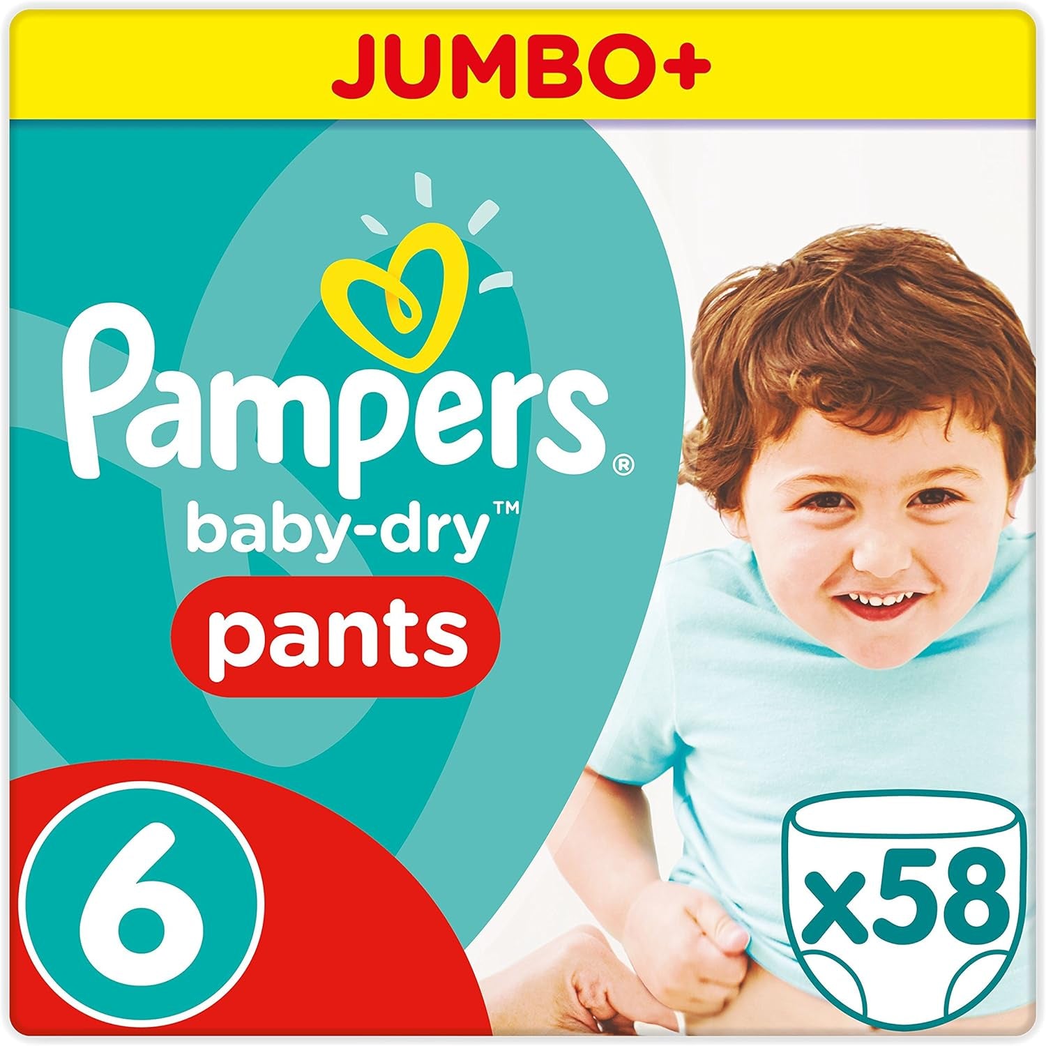 Blöjor Pampers 81657566 Baby-Dry Byxor, vit