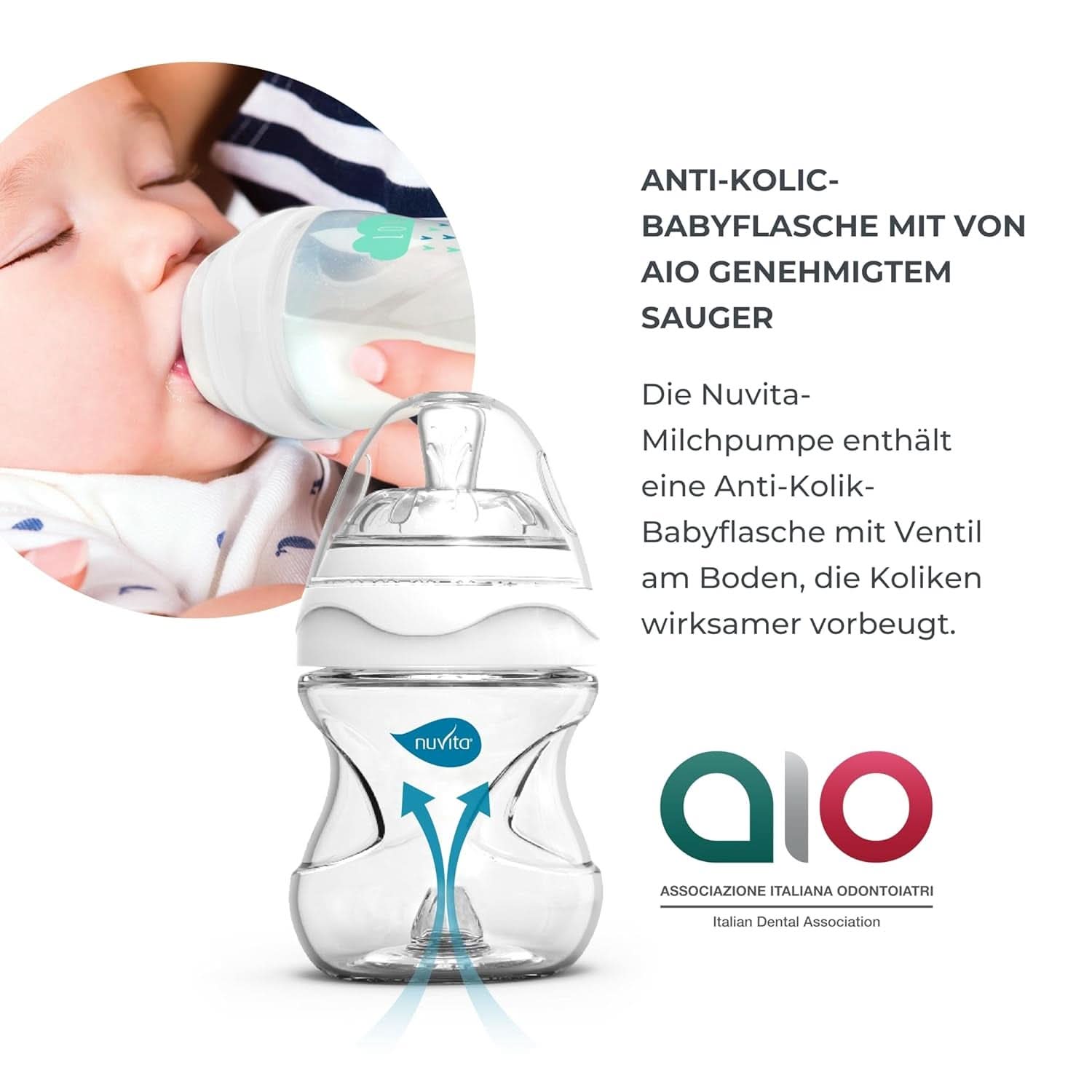 Nuvita Effektiv dubbelpumpsats för Materno Smart X - 1287KDX | Komplett uppsättning tillbehör, anti-kolikflaska godkänd av Aio Accesorii Hrana si Alattare Bebe Naty Shop