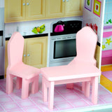 Olivia's Small World Giant Dollhouse, Stort trädockhus med möbler och tillbehör, 3-vånings dockhus för barn, dockhus för 12" dockor, 3 år + Naty Shop Dollhouses