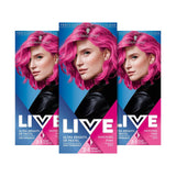 Live Ultra Bright eller Pastell Red Hair Dye 3 Pack Semi Permanent Color Håller upp till 15 tvättar - 092 Pillar Box Red Naty Shop Pastell Hair Dye Pink 3 Pack (Pack of 1)