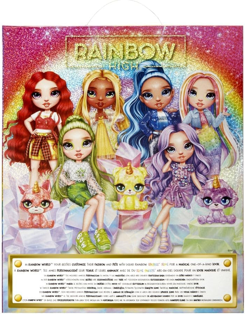 Rainbow High Fashion Docka med Slime och Pet - Lila - 28 cm Glitter Doll med Glitter Slime, Magic Pet och modeaccessoarer - Leksak för barn - Perfekt för 4-12 år