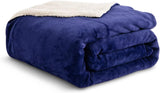 Kono Sherpa fleece filt, 150 X 200 Cm, Mjuk, Mysig, Fluffig, Vändbar, Mikrofiber, fasta filtar för säng, soffa, soffa (marinblå, dubbel/dubbel) Sängar och filtar Besuche den KONO-Store Navy Twin/Double
