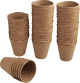 Windhager plantkrukor, 48 stycken, diameter 8 cm, brun, utan torv, 04343