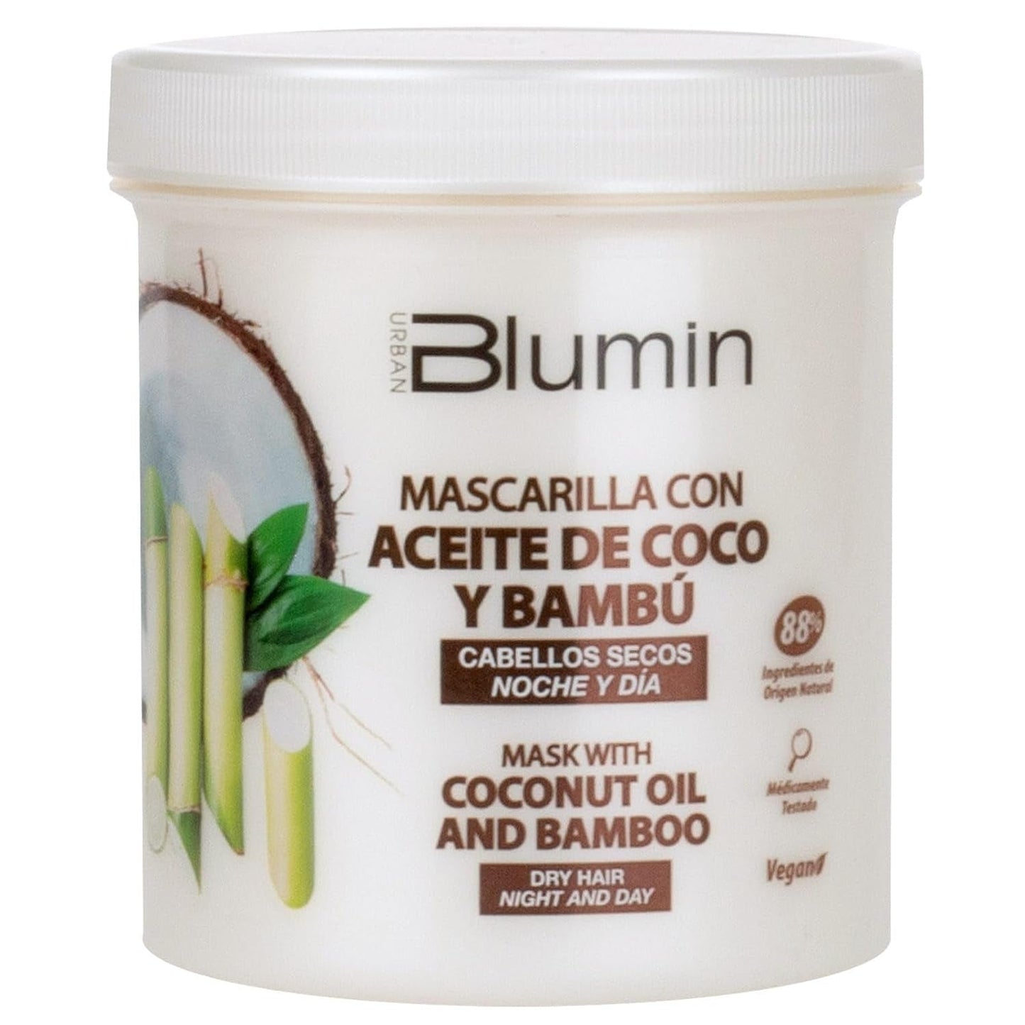 Urbanisk mask med kokosolja och ekologisk bambu, 700 ml Naty Shop Hårmask Standardtitel
