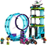LEGO 60361 City Stuntz Ultimate Stunt Rider Challenge, 3-i-1-stunts för 1 eller 2 spelare, med 2-hjuliga leksaksmotorcyklar för barn, Set 2023 Byggset Besuche den LEGO-Store