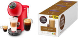 Krups KP3405 NESCAFÉ Dolce Gusto Genio S Plus Kapselmaskin, Espresso Boost, temperaturval, varma och kalla drycker, 15 bars pumptryck, 0,8 l vattentank, 1 500 watt, färg röd med Café au Lait