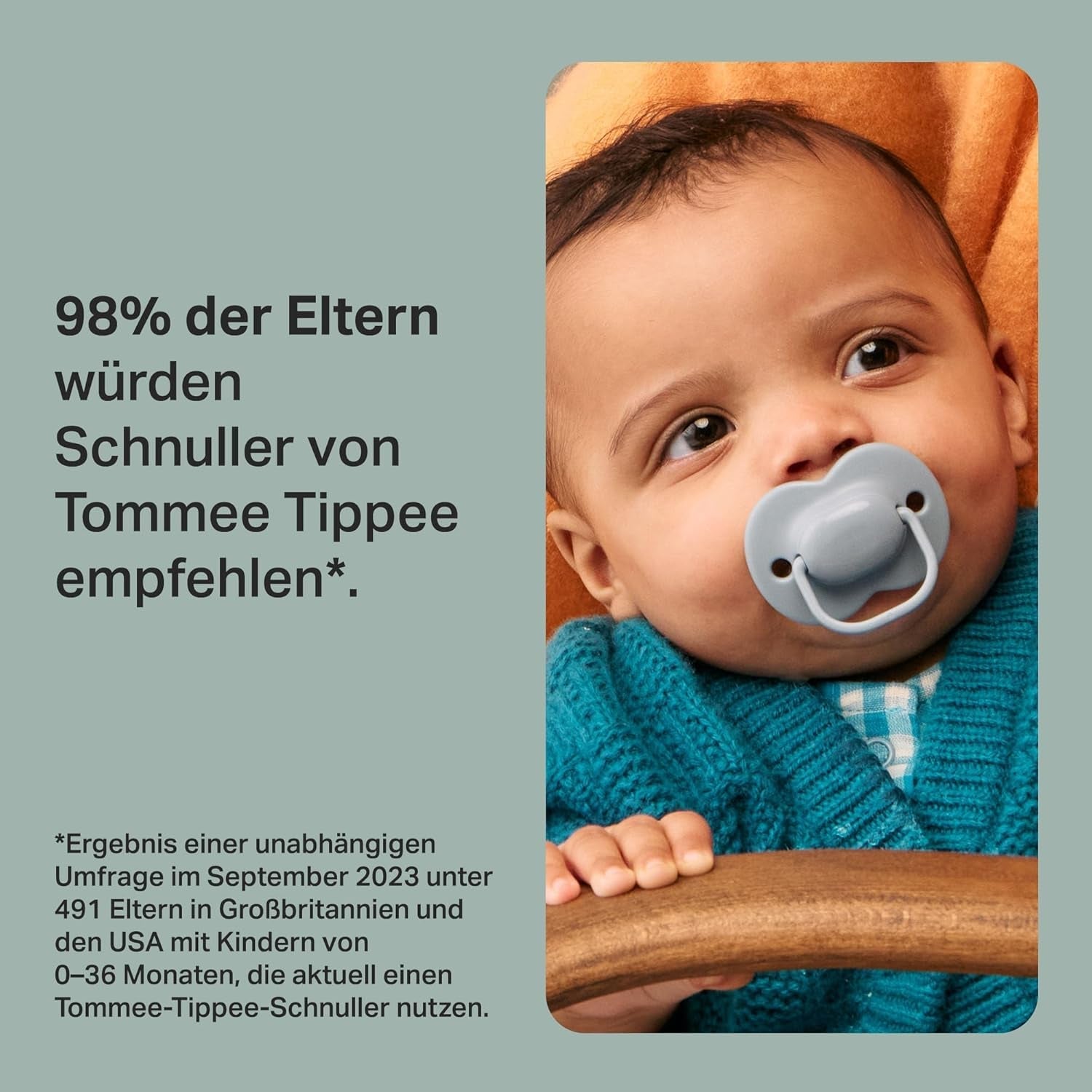 Tommee Tippee Anytime-nappar, 0-6 månader, paket med 6 symmetriska nappar, BPA-fri