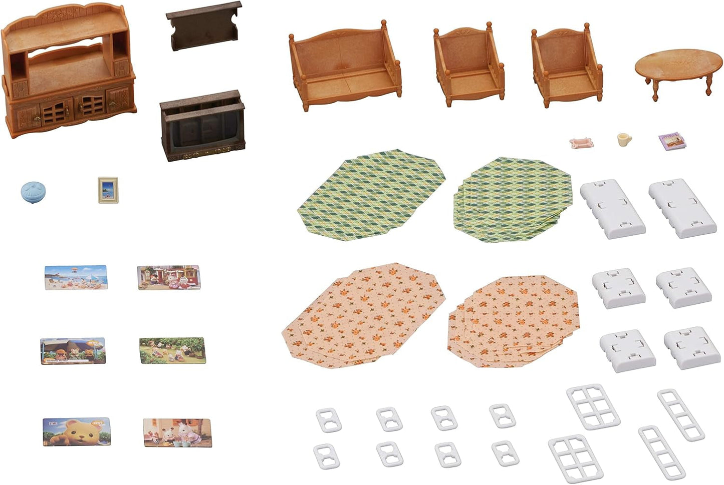 5716 Town House med vind - Dockhus och L5339 Country House Vardagsrum - Dockhusmöbler, 30 x 50 cm, 1 st (1 pack), tillverkad av plast